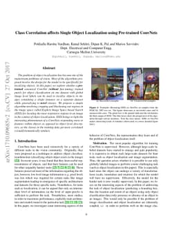 Class Correlation affects Single Object Localization using Pre-trained
  ConvNets