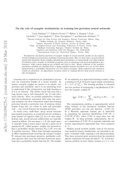 On the role of synaptic stochasticity in training low-precision neural
  networks