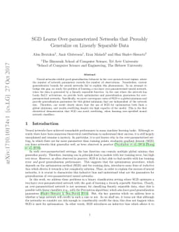 SGD Learns Over-parameterized Networks that Provably Generalize on
  Linearly Separable Data