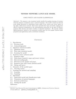 Tensor network language model