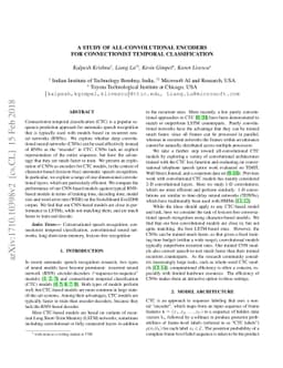 A Study of All-Convolutional Encoders for Connectionist Temporal
  Classification