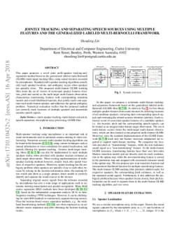 Jointly Tracking and Separating Speech Sources Using Multiple Features
  and the generalized labeled multi-Bernoulli Framework