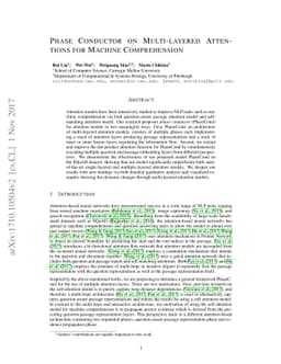 Phase Conductor on Multi-layered Attentions for Machine Comprehension