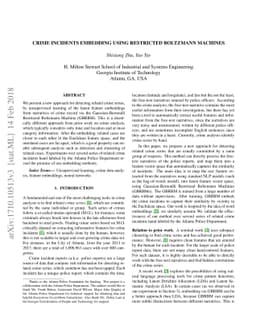 Crime incidents embedding using restricted Boltzmann machines