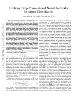 Evolving Deep Convolutional Neural Networks for Image Classification