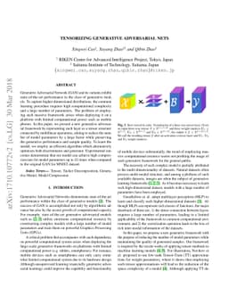 Tensorizing Generative Adversarial Nets