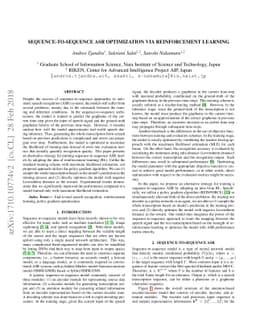 Sequence-to-Sequence ASR Optimization via Reinforcement Learning
