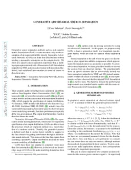 Generative Adversarial Source Separation