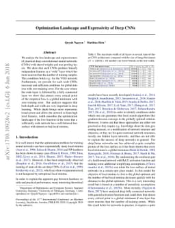Optimization Landscape and Expressivity of Deep CNNs