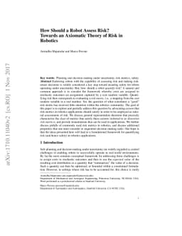 How Should a Robot Assess Risk? Towards an Axiomatic Theory of Risk in
  Robotics