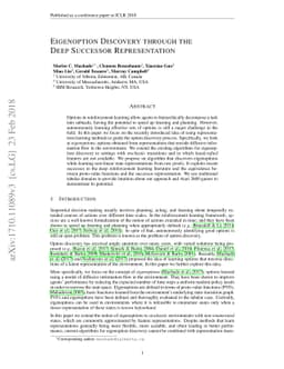 Eigenoption Discovery through the Deep Successor Representation