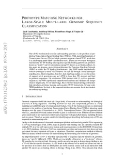 Prototype Matching Networks for Large-Scale Multi-label Genomic Sequence
  Classification