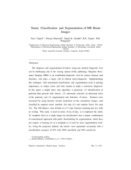 Tumor Classification and Segmentation of MR Brain Images