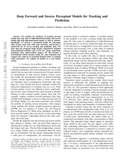 Deep Forward and Inverse Perceptual Models for Tracking and Prediction