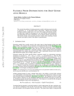 Flexible Prior Distributions for Deep Generative Models