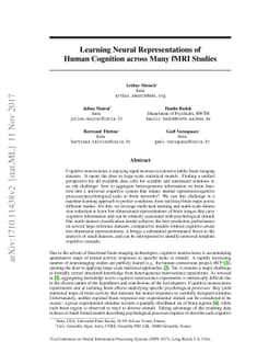 Learning Neural Representations of Human Cognition across Many fMRI
  Studies