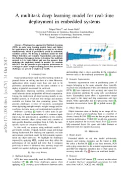 A multitask deep learning model for real-time deployment in embedded
  systems