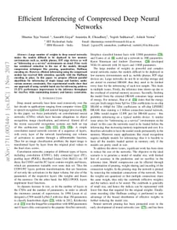 Efficient Inferencing of Compressed Deep Neural Networks