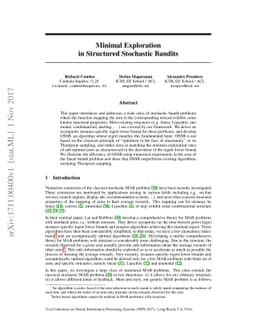 Minimal Exploration in Structured Stochastic Bandits