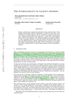 The (Un)reliability of saliency methods