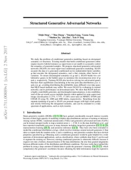 Structured Generative Adversarial Networks