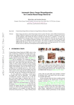 Automatic Query Image Disambiguation for Content-Based Image Retrieval