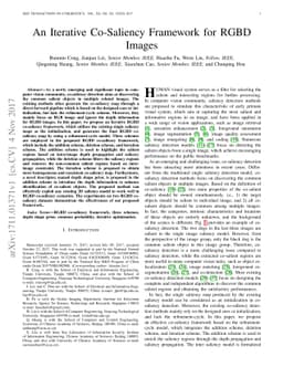 An Iterative Co-Saliency Framework for RGBD Images