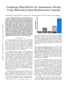 Composing Meta-Policies for Autonomous Driving Using Hierarchical Deep
  Reinforcement Learning