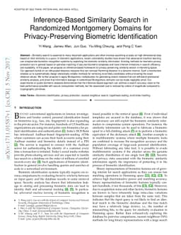 Inference-Based Similarity Search in Randomized Montgomery Domains for
  Privacy-Preserving Biometric Identification