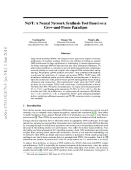 NeST: A Neural Network Synthesis Tool Based on a Grow-and-Prune Paradigm