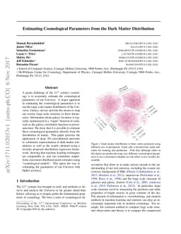 Estimating Cosmological Parameters from the Dark Matter Distribution