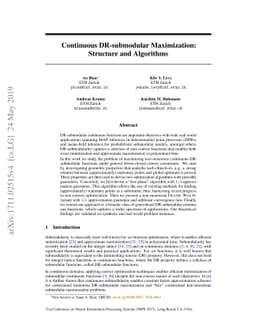 Continuous DR-submodular Maximization: Structure and Algorithms