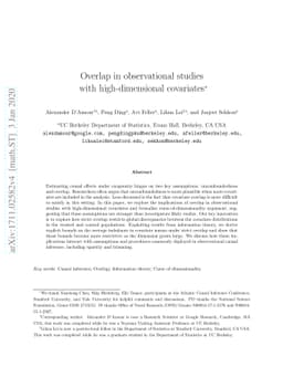 Overlap in Observational Studies with High-Dimensional Covariates