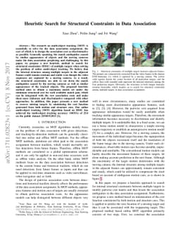 Heuristic Search for Structural Constraints in Data Association