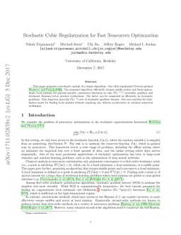 Stochastic Cubic Regularization for Fast Nonconvex Optimization