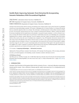 SemRe-Rank: Improving Automatic Term Extraction By Incorporating
  Semantic Relatedness With Personalised PageRank