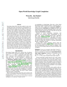 Open-World Knowledge Graph Completion