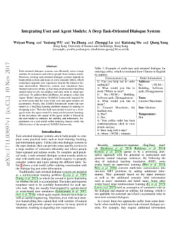 Integrating User and Agent Models: A Deep Task-Oriented Dialogue System