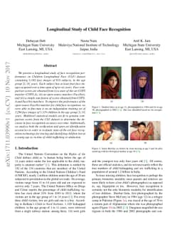 Longitudinal Study of Child Face Recognition