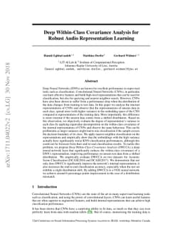 Deep Within-Class Covariance Analysis for Robust Audio Representation
  Learning
