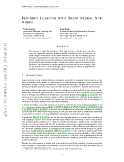 Few-Shot Learning with Graph Neural Networks