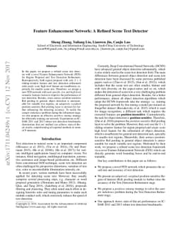 Feature Enhancement Network: A Refined Scene Text Detector