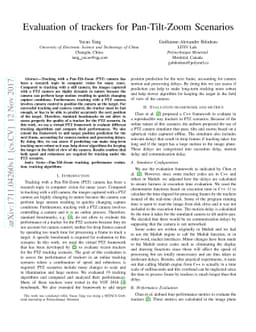Evaluation of trackers for Pan-Tilt-Zoom Scenarios