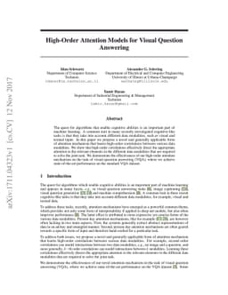 High-Order Attention Models for Visual Question Answering