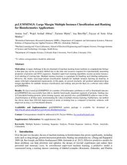 pyLEMMINGS: Large Margin Multiple Instance Classification and Ranking
  for Bioinformatics Applications
