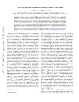 Quantum transport senses community structure in networks