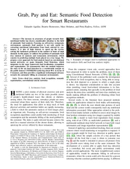 Grab, Pay and Eat: Semantic Food Detection for Smart Restaurants