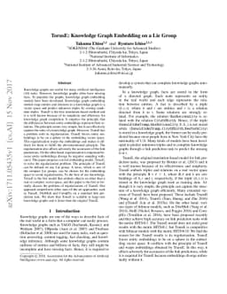 TorusE: Knowledge Graph Embedding on a Lie Group