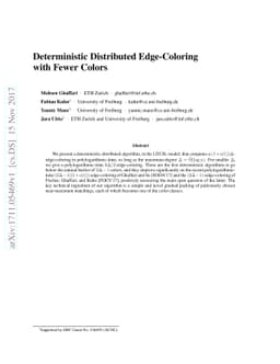 Deterministic Distributed Edge-Coloring with Fewer Colors
