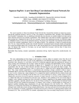 Squeeze-SegNet: A new fast Deep Convolutional Neural Network for
  Semantic Segmentation